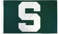 Big Green S Printed Polyester Flag 3ft by 5ft