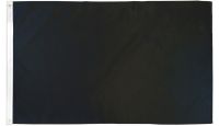 Black Solid Color Printed Polyester Flag 3ft by 5ft