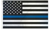 Thin Blue Line USA Printed Polyester Flag 2ft by 3ft