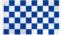 Blue & White Checkered Printed Polyester Flag 3ft by 5ft