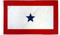 Blue Star Service  1 Star Printed Polyester Flag 3ft by 5ft