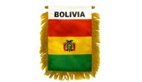 Bolivia Rearview Mirror Mini Banner 4in by 6in