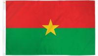 Burkina Faso Printed Polyester Flag 2ft by 3ft