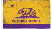 California Purple & Gold Printed Polyester Flag 3ft by 5ft