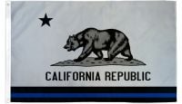 California Blue Line Printed Polyester Flag 3ft by 5ft
