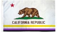 California Non-Binary Printed Polyester Flag 3ft by 5ft