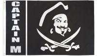 Captain M Pirate Printed Polyester Flag 3ft by 5ft