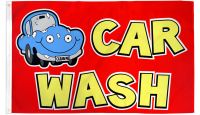 Car Wash Red Printed Polyester Flag 3ft by 5ft