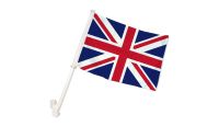 United Kingdom Double Sided Car Window Flag with 17in Plastic Mount