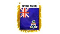 Cayman Islands Rearview Mirror Mini Banner 4in by 6in