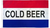 Cold Beer Printed Polyester Flag 3ft by 5ft