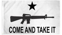 Come and Take It Rifle Printed Polyester Flag 3ft by 5ft