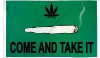 Come and Take It Spliff Printed Polyester Flag 3ft by 5ft
