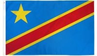 Congo Democratic Republic Printed Polyester Flag 2ft by 3ft