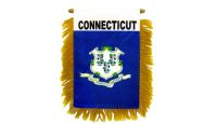 Connecticut Rearview Mirror Mini Banner 4in by 6in
