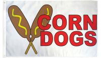 Corn Dogs Printed Polyester Flag 3ft by 5ft