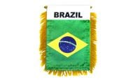 Brazil Rearview Mirror Mini Banner 4in by 6in