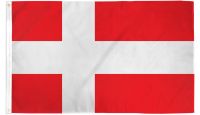 Denmark  Printed Polyester Flag 3ft by 5ft