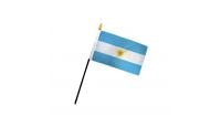 Argentina Stick Flag 4in by 6in on 10in Black Plastic Stick