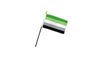 Aromantic Stick Flag 4in by 6in on 10in Black Plastic Stick