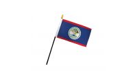Belize 4x6in Stick Flag