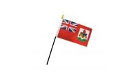 Bermuda Stick Flag 4in by 6in on 10in Black Plastic Stick