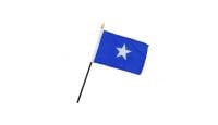 Bonnie Blue Stick Flag 4in by 6in on 10in Black Plastic Stick