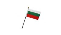 Bulgaria 4x6in Stick Flag