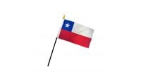 Chile Stick Flag 4in by 6in on 10in Black Plastic Stick