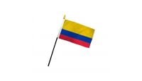 Colombia Stick Flag 4in by 6in on 10in Black Plastic Stick