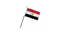 Egypt Stick Flag 4in by 6in on 10in Black Plastic Stick
