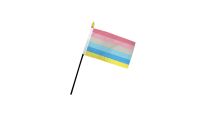 Genderflux Stick Flag 4in by 6in on 10in Black Plastic Stick
