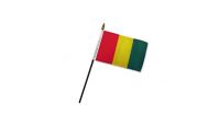 Guinea Stick Flag 4in by 6in on 10in Black Plastic Stick