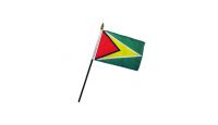 Guyana 4x6in Stick Flag