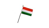 Hungary 4x6in Stick Flag