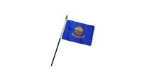 Idaho Stick Flag 4in by 6in on 10in Black Plastic Stick
