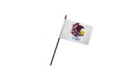 Illinois Stick Flag 4in by 6in on 10in Black Plastic Stick