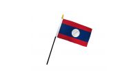 Laos 4x6in Stick Flag