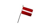 Latvia 4x6in Stick Flag