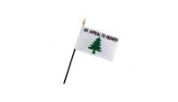 Liberty Tree Stick Flag 4in by 6in on 10in Black Plastic Stick