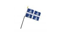 Martinique Stick Flag 4in by 6in on 10in Black Plastic Stick
