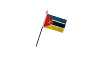 Mozambique Stick Flag 4in by 6in on 10in Black Plastic Stick