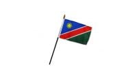 Namibia Stick Flag 4in by 6in on 10in Black Plastic Stick