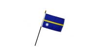 Nauru 4x6in Stick Flag