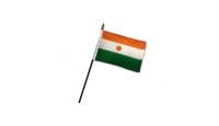Niger Stick Flag 4in by 6in on 10in Black Plastic Stick