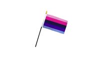 Omnisexual Stick Flag 4in by 6in on 10in Black Plastic Stick