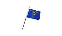 Oregon Stick Flag 4in by 6in on 10in Black Plastic Stick