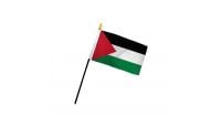 Palestine Stick Flag 4in by 6in on 10in Black Plastic Stick