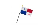 Panama Stick Flag 4in by 6in on 10in Black Plastic Stick