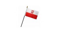 Poland (Eagle) 4x6in Stick Flag